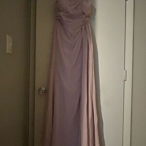 A-line One Shoulder Floor-Length Chiffon Bridesmaid Dress With Ruffle